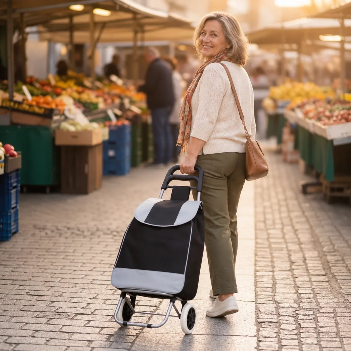 Carrinho de Compras Premium Dobrável – OFERTA DE LANÇAMENTO!