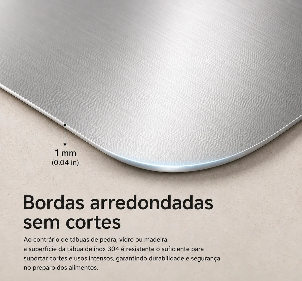 Tábua em Aço Inox 304 + Higiene na sua cozinha - ÚLTIMAS UNIDADES!