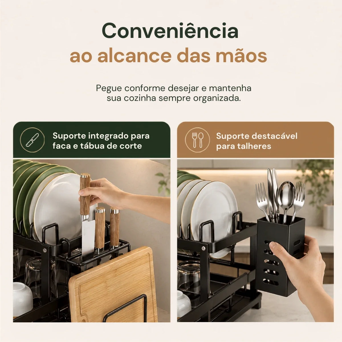 Escorredor de Louças 2 Andares com Drenagem 360° - OFERTA DE LANÇAMENTO!