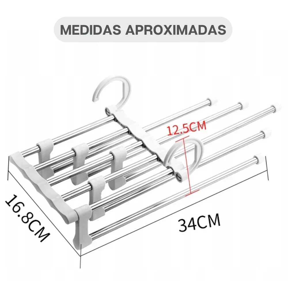 Kit 2 Cabides  Multiuso  5 em 1