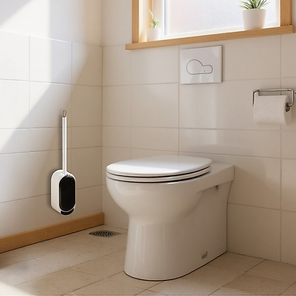 Escova Sanitária com Suporte de Parede e Drenagem