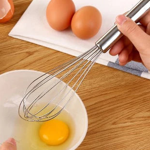 Fuê/Batedor de Claras e Ovos em Aço Inox