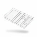 Organizador Modular Transparente com 7 Peças