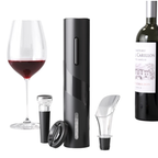 Kit Abridor de Vinho Elétrico 4 em 1