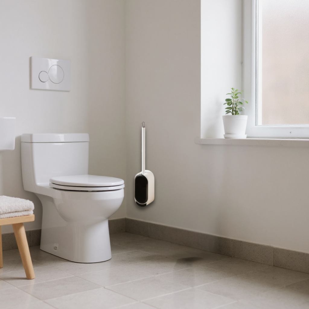 Escova Sanitária com Suporte de Parede e Drenagem