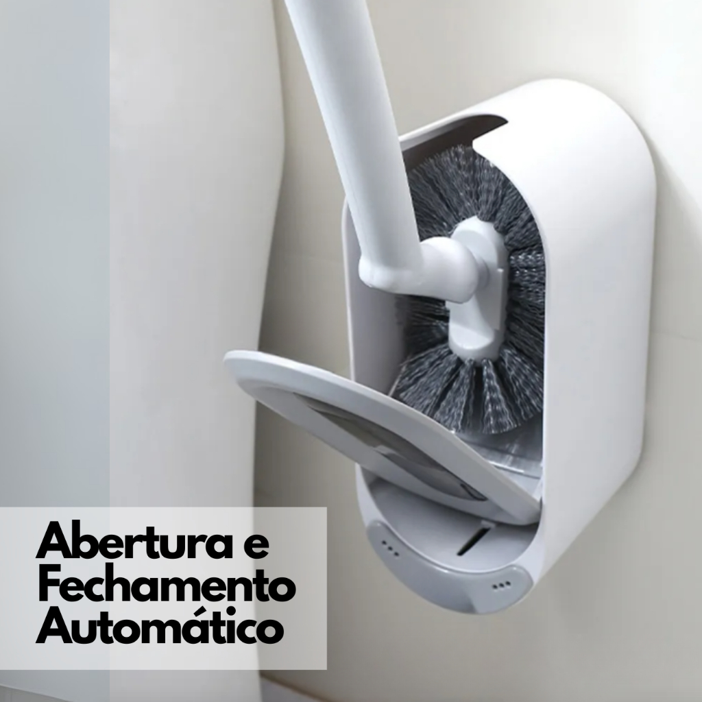 Escova Sanitária com Suporte de Parede e Drenagem