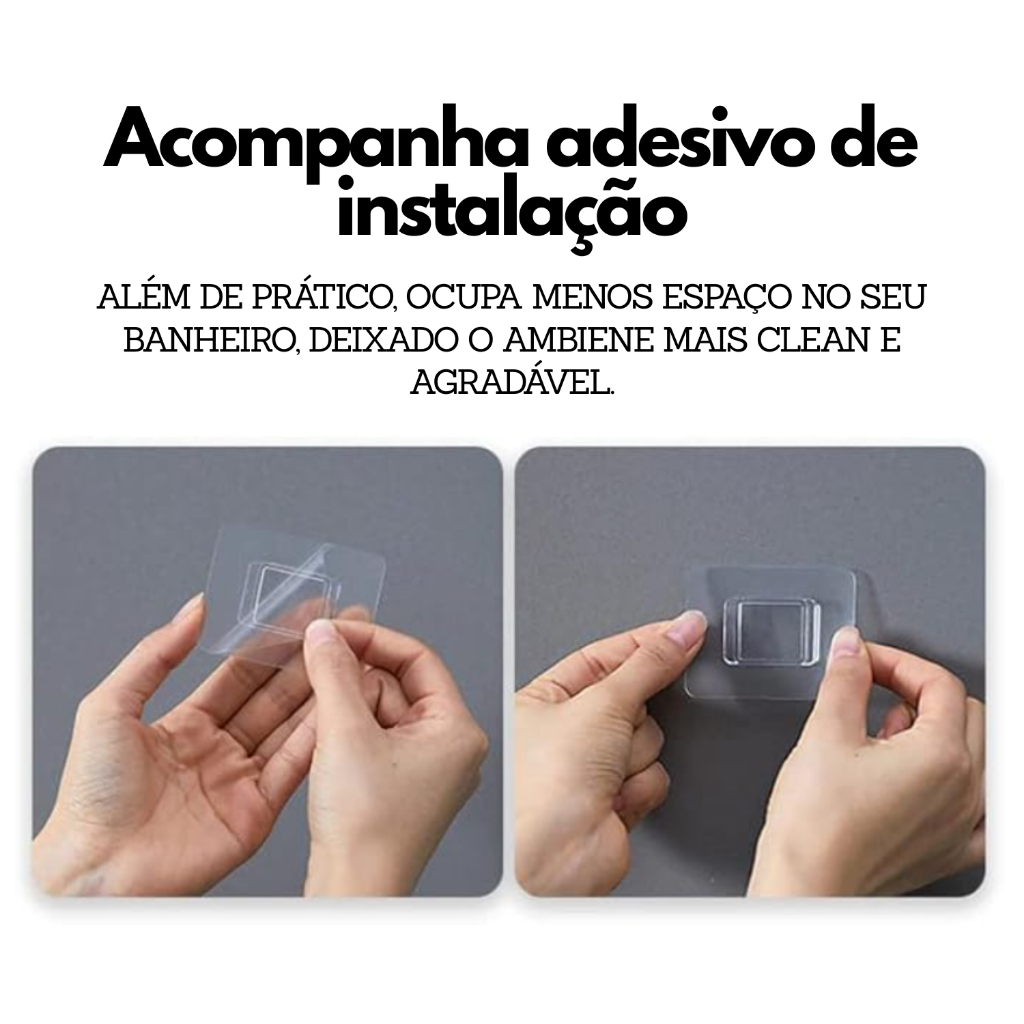 Escova Sanitária com Suporte de Parede e Drenagem