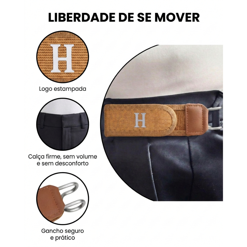Cinto sem fivela + Conforto e Liberdade - ESTOQUE LIMITADO!
